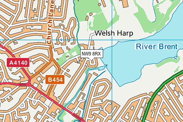 NW9 8RX map - OS VectorMap District (Ordnance Survey)