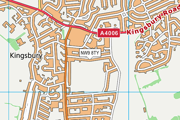 NW9 8TY map - OS VectorMap District (Ordnance Survey)