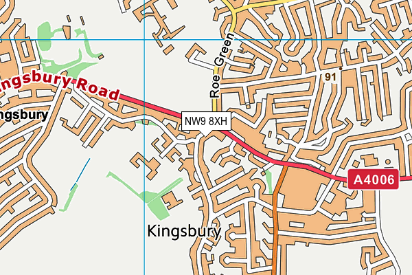 NW9 8XH map - OS VectorMap District (Ordnance Survey)