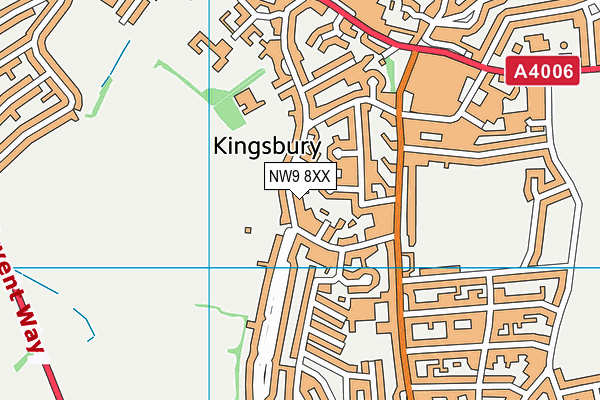 NW9 8XX map - OS VectorMap District (Ordnance Survey)