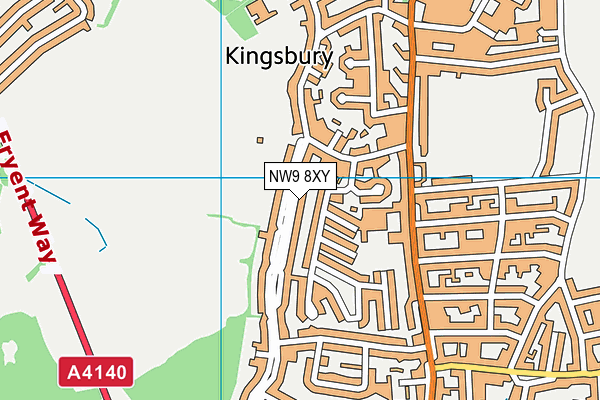 NW9 8XY map - OS VectorMap District (Ordnance Survey)