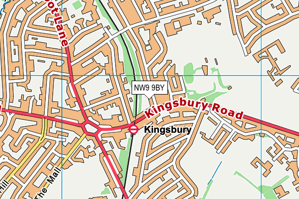 NW9 9BY map - OS VectorMap District (Ordnance Survey)