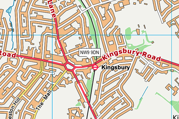 NW9 9DN map - OS VectorMap District (Ordnance Survey)