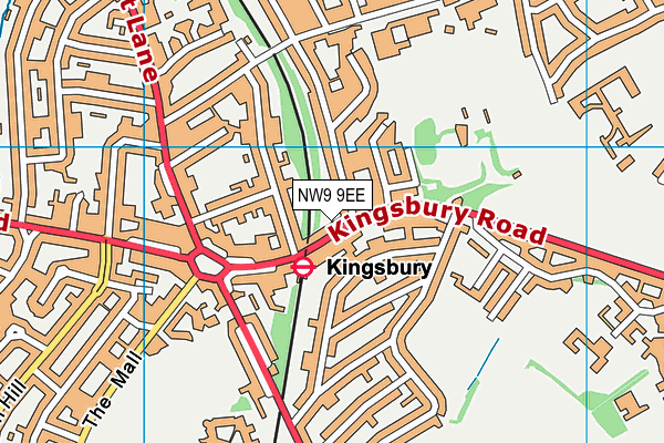 NW9 9EE map - OS VectorMap District (Ordnance Survey)