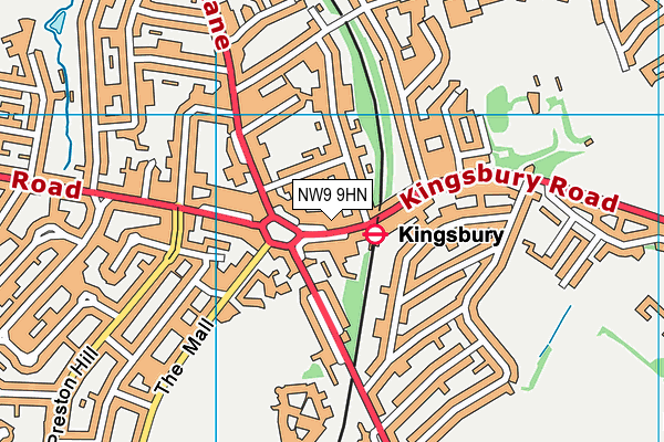 The Gym Group (London Kingsbury) map (NW9 9HN) - OS VectorMap District (Ordnance Survey)