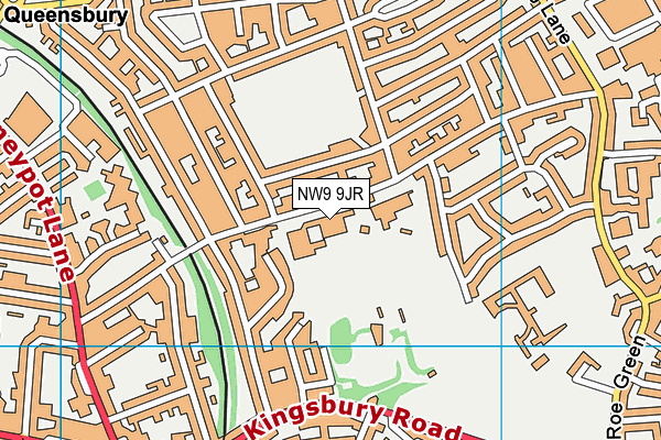 Kingsbury High School (Upper Site) map (NW9 9JR) - OS VectorMap District (Ordnance Survey)