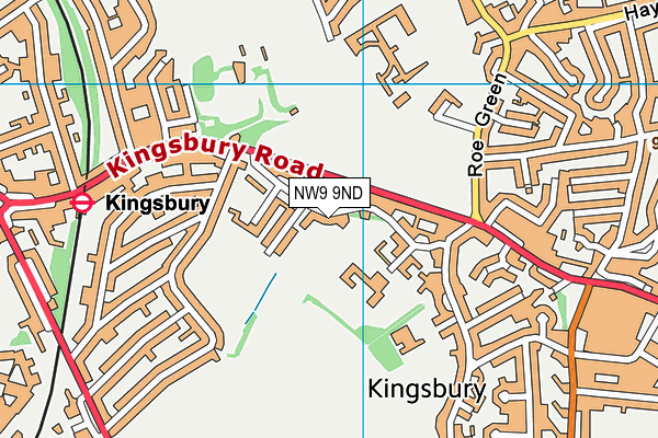Kingsbury Green Primary School map (NW9 9ND) - OS VectorMap District (Ordnance Survey)