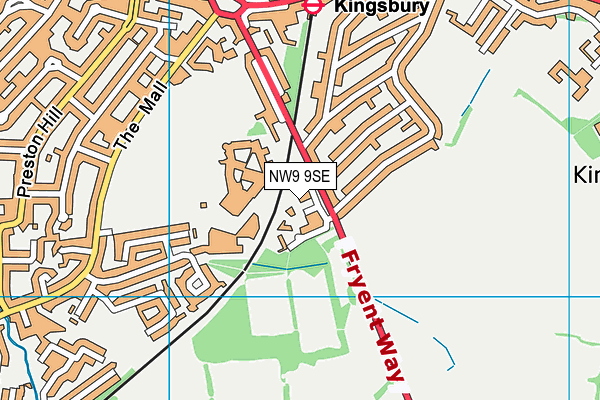 NW9 9SE map - OS VectorMap District (Ordnance Survey)
