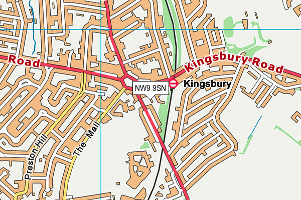 NW9 9SN map - OS VectorMap District (Ordnance Survey)