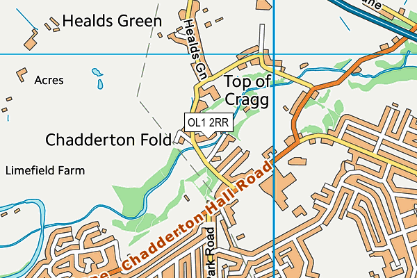 Chadderton Fold map (OL1 2RR) - OS VectorMap District (Ordnance Survey)