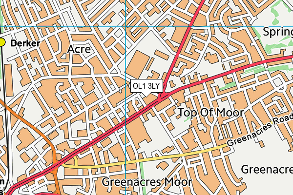 OL1 3LY map - OS VectorMap District (Ordnance Survey)
