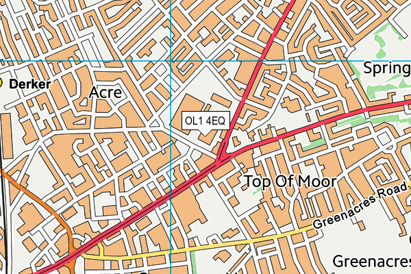 OL1 4EQ map - OS VectorMap District (Ordnance Survey)
