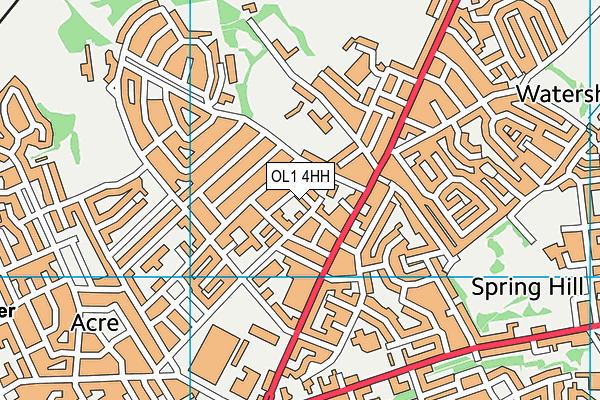 OL1 4HH map - OS VectorMap District (Ordnance Survey)