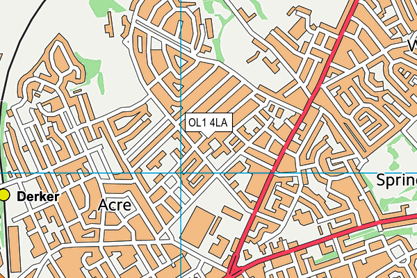 OL1 4LA map - OS VectorMap District (Ordnance Survey)