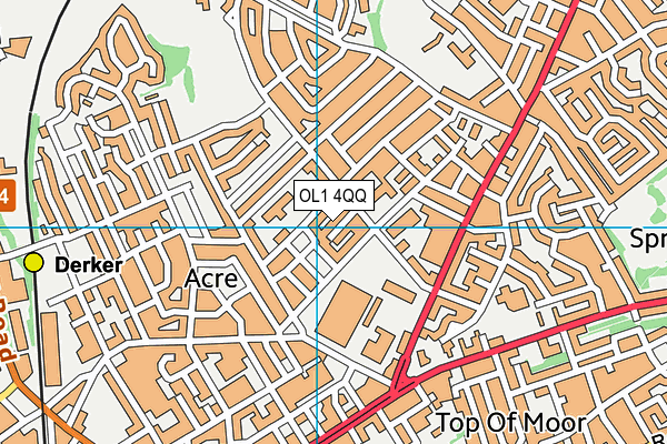 OL1 4QQ map - OS VectorMap District (Ordnance Survey)
