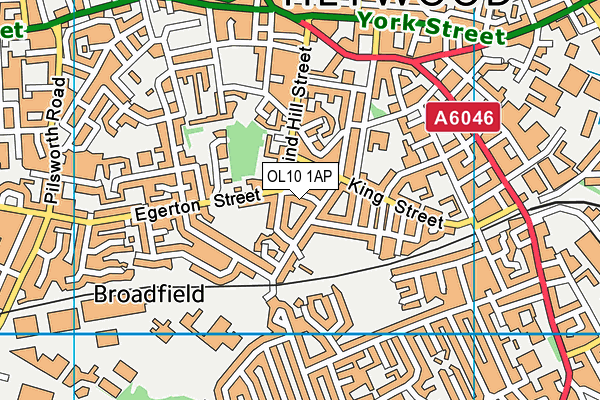 OL10 1AP map - OS VectorMap District (Ordnance Survey)