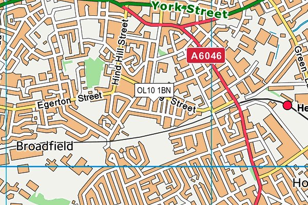 OL10 1BN map - OS VectorMap District (Ordnance Survey)