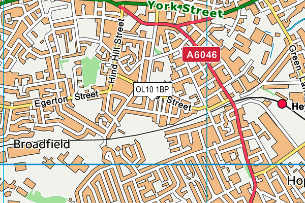 OL10 1BP map - OS VectorMap District (Ordnance Survey)