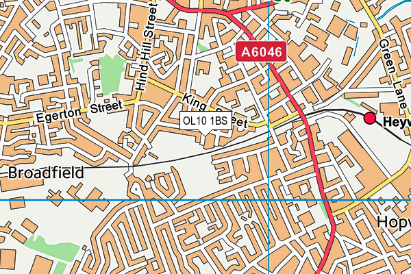 OL10 1BS map - OS VectorMap District (Ordnance Survey)