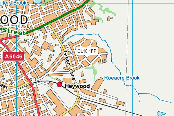 OL10 1FP map - OS VectorMap District (Ordnance Survey)