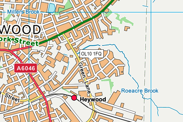 OL10 1FQ map - OS VectorMap District (Ordnance Survey)