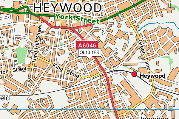 OL10 1FR map - OS VectorMap District (Ordnance Survey)