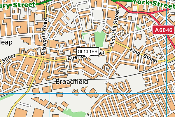 OL10 1HH map - OS VectorMap District (Ordnance Survey)