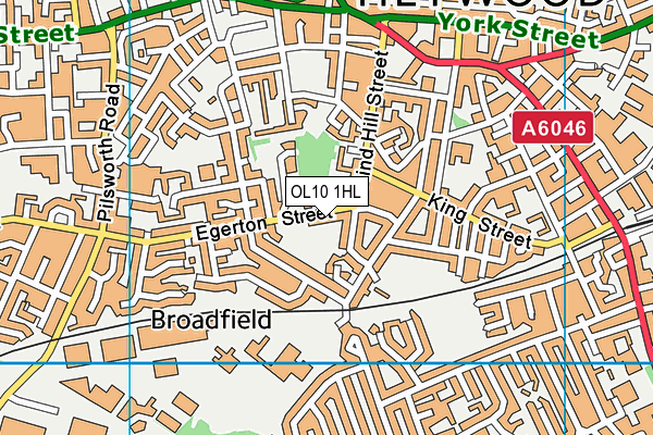 OL10 1HL map - OS VectorMap District (Ordnance Survey)