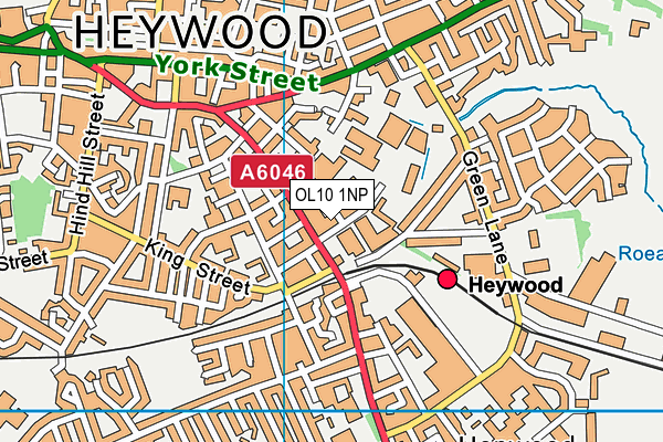 OL10 1NP map - OS VectorMap District (Ordnance Survey)