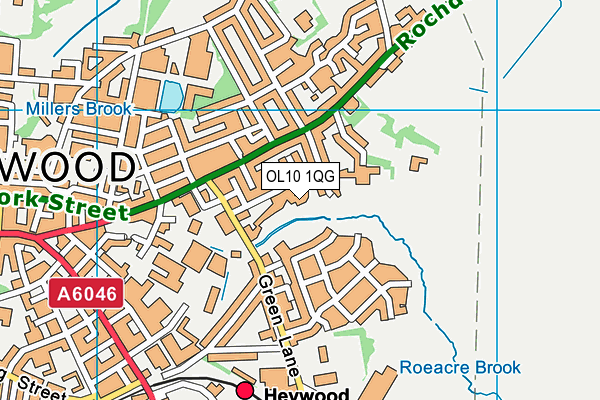 OL10 1QG map - OS VectorMap District (Ordnance Survey)