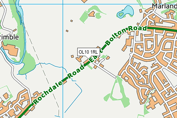 OL10 1RL map - OS VectorMap District (Ordnance Survey)