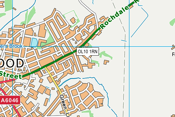 OL10 1RN map - OS VectorMap District (Ordnance Survey)