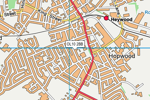 OL10 2BB map - OS VectorMap District (Ordnance Survey)