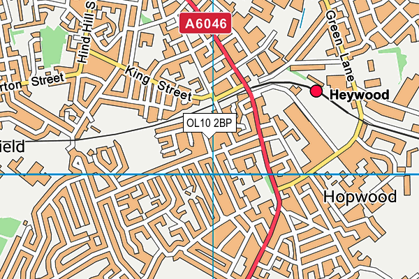 OL10 2BP map - OS VectorMap District (Ordnance Survey)