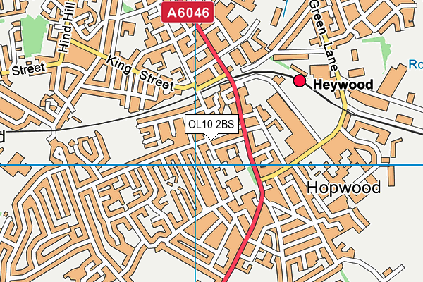 OL10 2BS map - OS VectorMap District (Ordnance Survey)