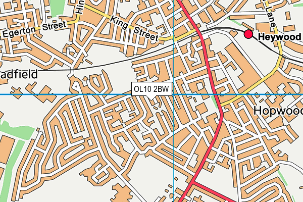 OL10 2BW map - OS VectorMap District (Ordnance Survey)