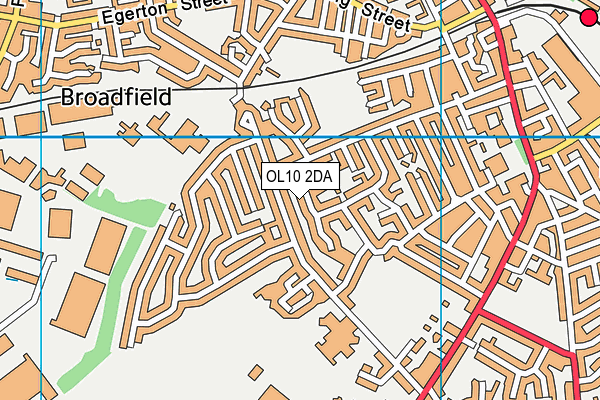 OL10 2DA map - OS VectorMap District (Ordnance Survey)