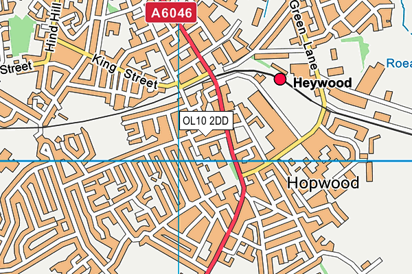 OL10 2DD map - OS VectorMap District (Ordnance Survey)