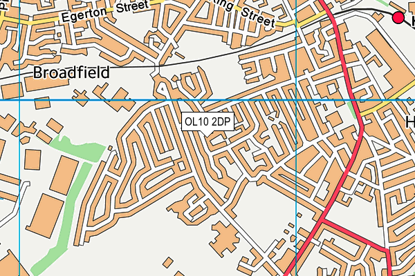 OL10 2DP map - OS VectorMap District (Ordnance Survey)