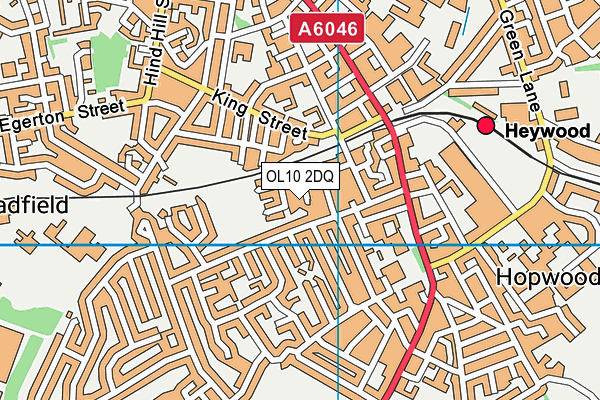 OL10 2DQ map - OS VectorMap District (Ordnance Survey)