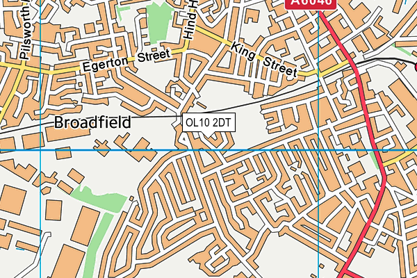 OL10 2DT map - OS VectorMap District (Ordnance Survey)