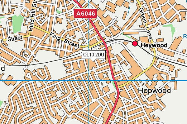 OL10 2DU map - OS VectorMap District (Ordnance Survey)