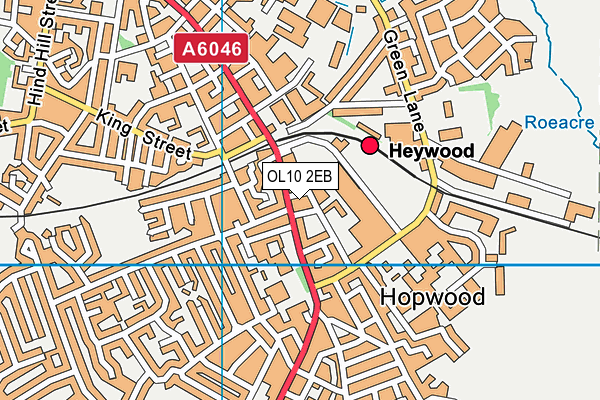 OL10 2EB map - OS VectorMap District (Ordnance Survey)