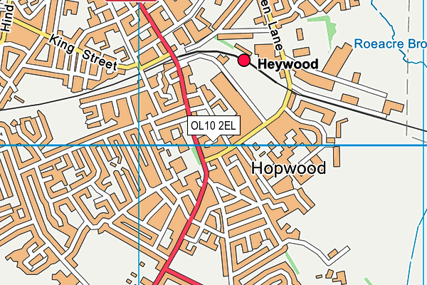 OL10 2EL map - OS VectorMap District (Ordnance Survey)