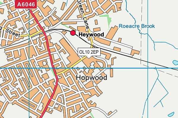 OL10 2EP map - OS VectorMap District (Ordnance Survey)