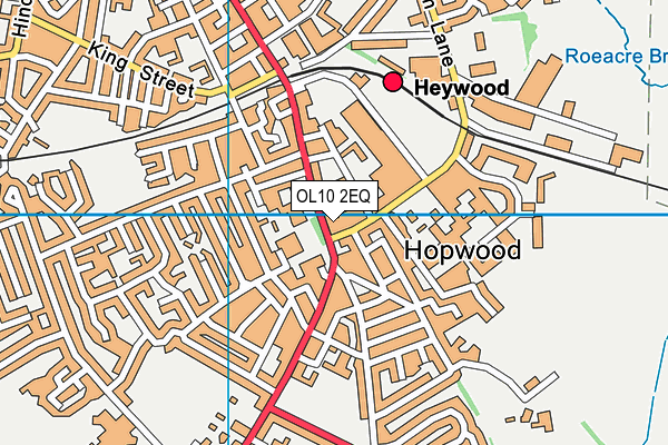 OL10 2EQ map - OS VectorMap District (Ordnance Survey)