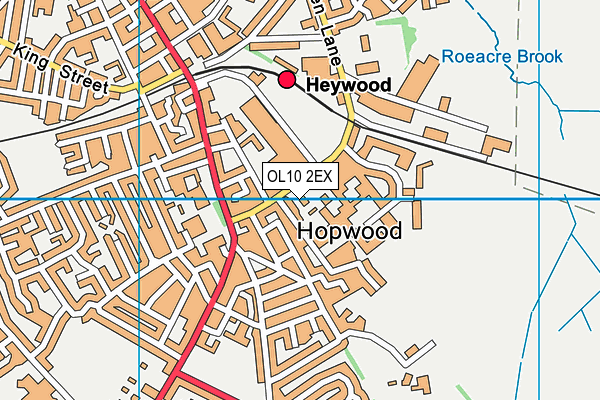 OL10 2EX map - OS VectorMap District (Ordnance Survey)