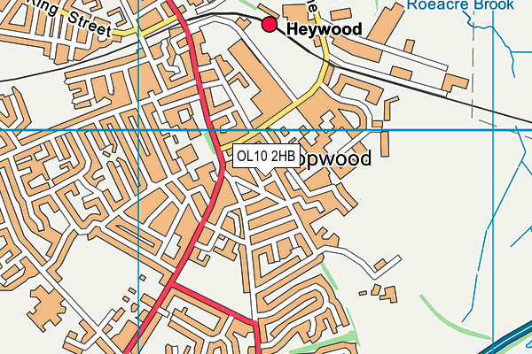 OL10 2HB map - OS VectorMap District (Ordnance Survey)