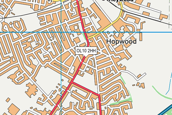 OL10 2HH map - OS VectorMap District (Ordnance Survey)