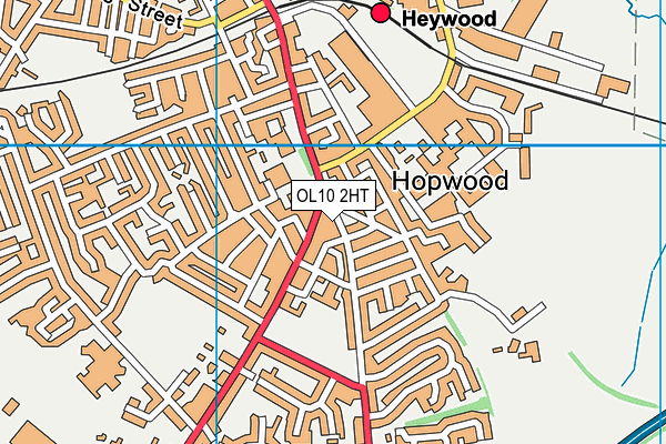 OL10 2HT map - OS VectorMap District (Ordnance Survey)